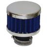View Item 12mm Blue Car Engine Air/Oil Breather Filter - Straight Edge